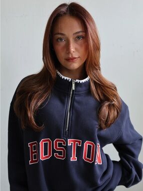 1987 Label Champions Quarter Zip in "Navy" Sz Large L NWOT